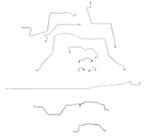 95-97 Dodge Ram 2500 Brake Line Kit 4WD Reg Cab_Long Bed AWABS Manual Trans